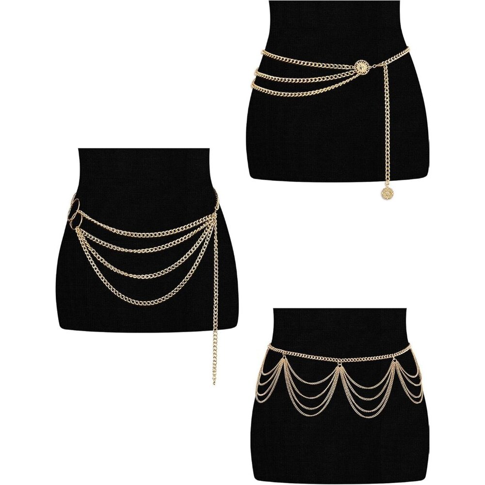 Stunning Multi-Layer Alloy Waist Chains For Women… - image 2